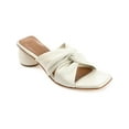 thumbnail image 1 of Journee Signature Womens Charlize Solid Leather Slide Sandals, 1 of 3