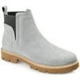 thumbnail image 1 of Journee Signature Womens Genuine Leather Bristol Round Toe Block Heel Chelsea Booties, 1 of 8