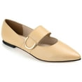thumbnail image 1 of Journee Signature Womens Genuine Leather Emerence Loafer Pointed Toe Slip On Flats, 1 of 8