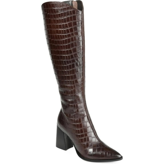 Journee Signature Womens Laila Leather Tall Knee-High Boots