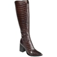 thumbnail image 1 of Journee Signature Womens Laila Leather Tall Knee-High Boots, 1 of 2