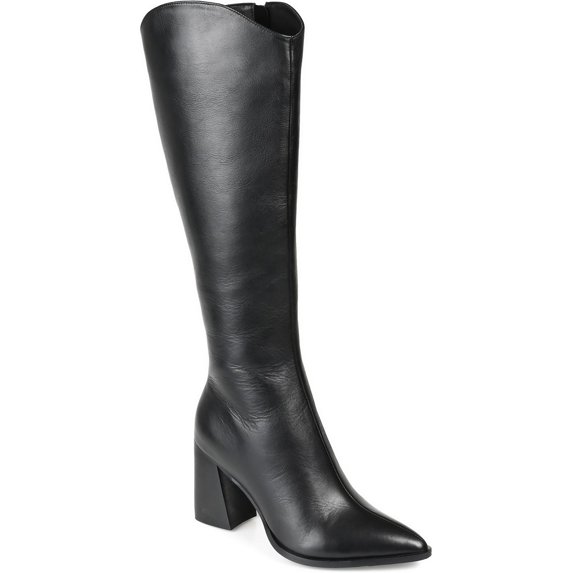 Journee Signature Womens Laila Leather Tall Knee-High Boots