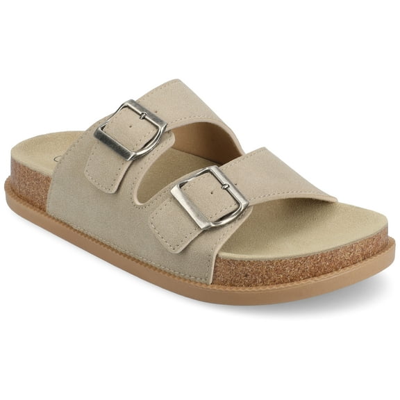 Journee Tula Slip-on Adjustable Comfort Slide Sandal