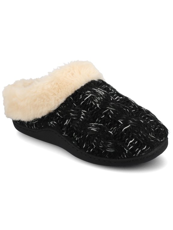 Women's Adiah Soft Cable Knit Round Toe Clog Slippers