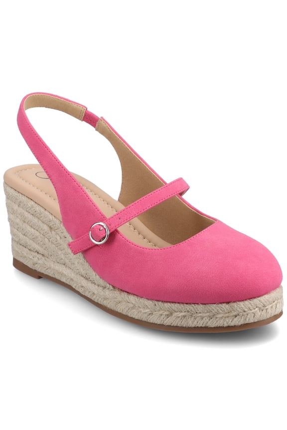 Women's Asmyna Espadrille Round Toe Ankle Strap Wedges