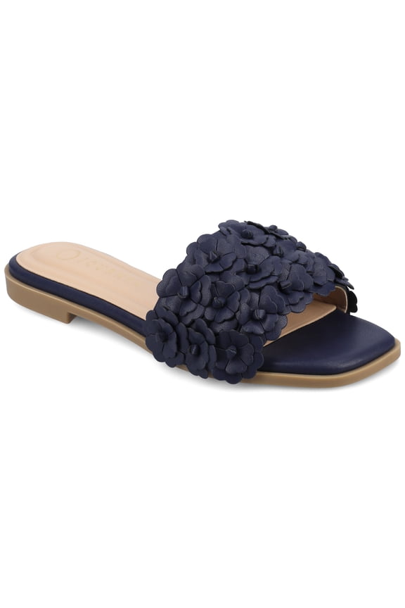 Women's Azalea Embellished Square Toe Floral Flat
