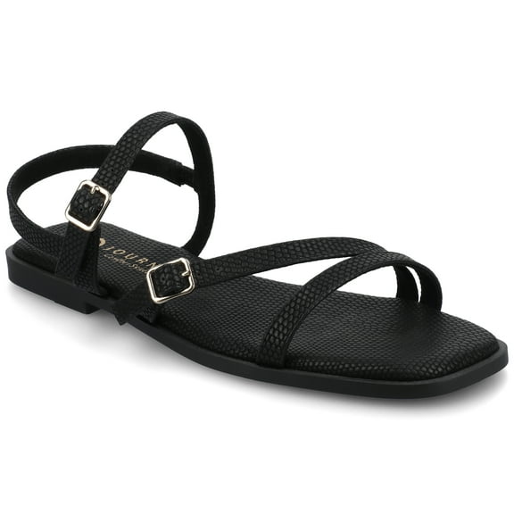 Journee Women's Brianna Open Toe Ankle Strap Sandals