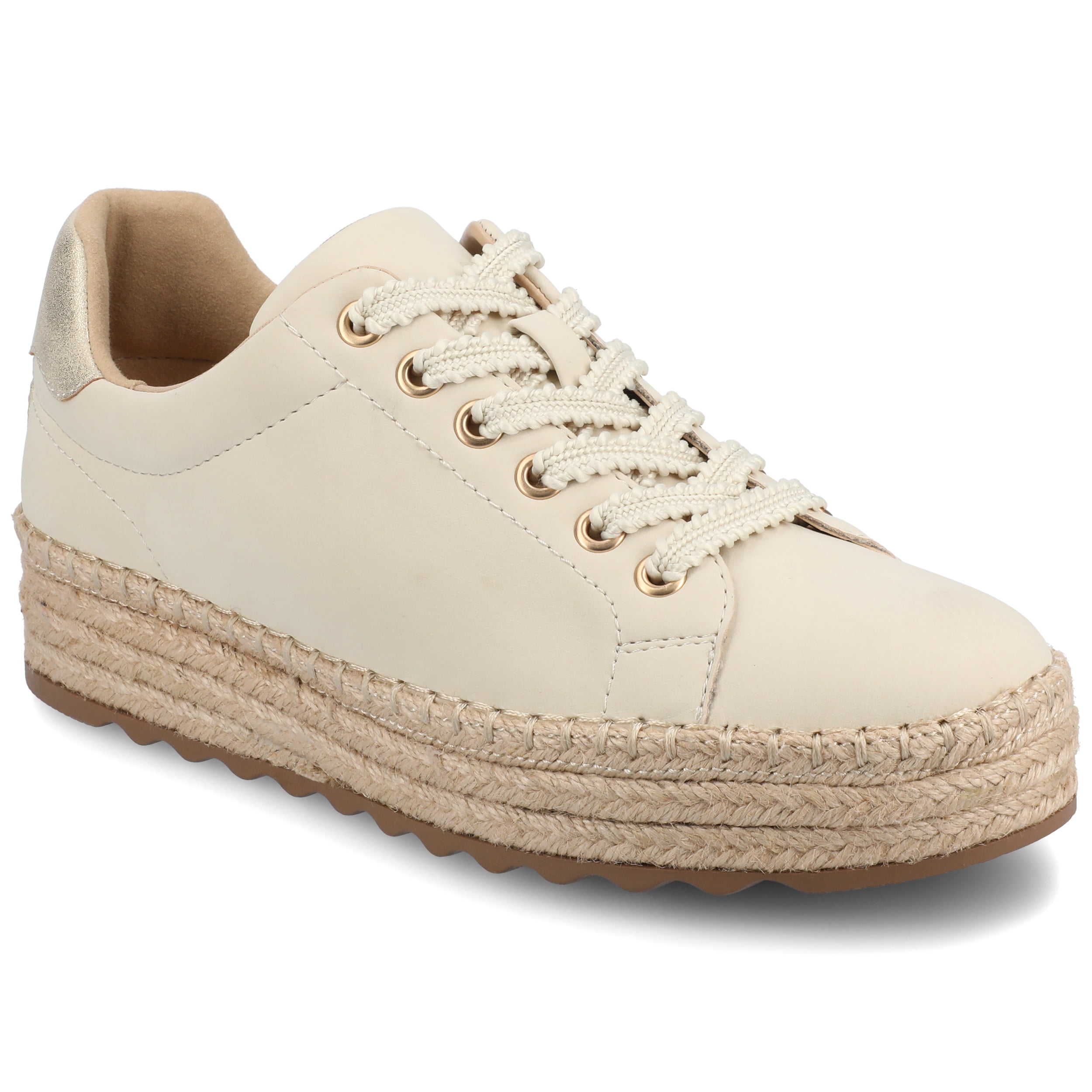Journee Women's Cosima Esapdrille Round Toe Lace Up Sneakers