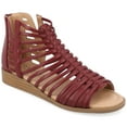 thumbnail image 1 of Journee Women's Delilah Tru Comfort Gladiator Wedge Sandals, Wide Width Available, 1 of 7