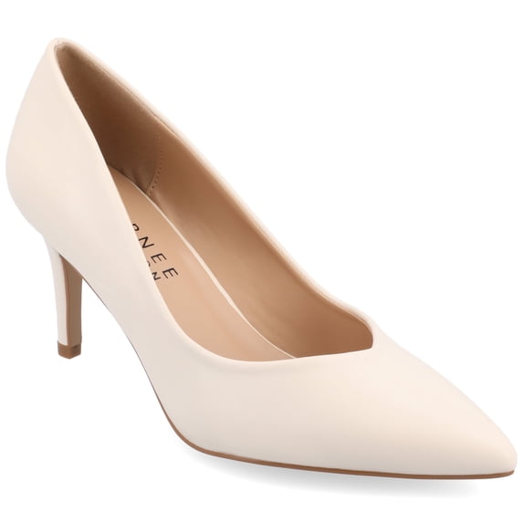 Journee Women's Gabriella SuperNatural Shades Narrow Width Slip On Pointed Toe Pumps