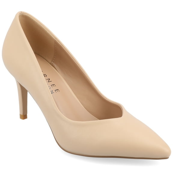 Journee Women's Gabriella SuperNatural Shades Wide Width Slip On Pointed Toe Pumps