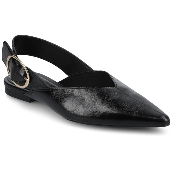 Journee Women's Jacqueline Slingback Ankle Buckle Flat