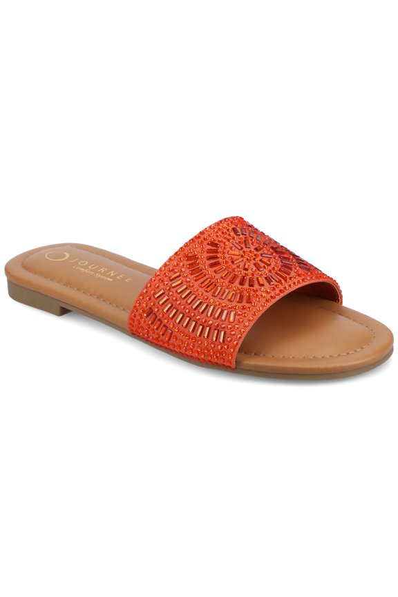 Women's Maria Slip on Metallic Beaded Flat Slide