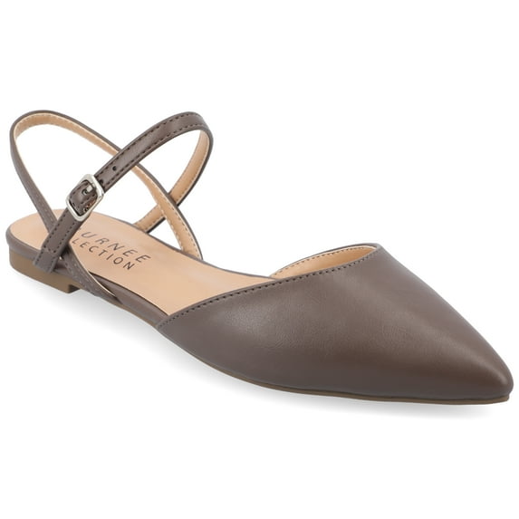 Journee Women's Martine SuperNatural Shades Wide Width Buckle Pointed Toe Flats