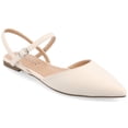 thumbnail image 1 of Journee Women's Martine SuperNatural Shades Wide Width Buckle Pointed Toe Flats, 1 of 10