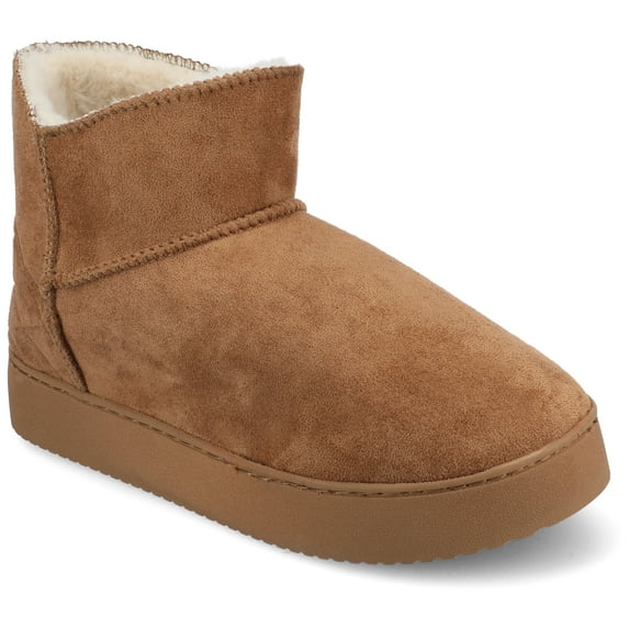 Journee Women's Noa Pull On Round Toe Cushioned Bootie Slippers