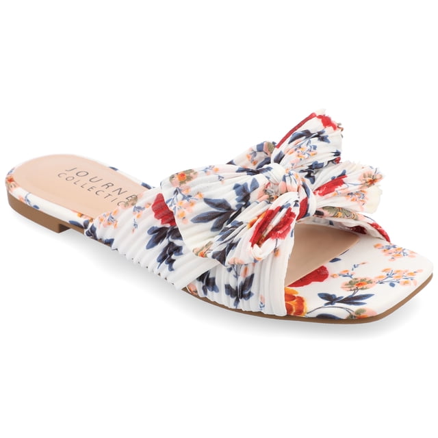 Journee Womens Serlina Slide Flat Sandals, Widths Available