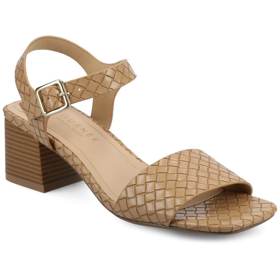 Journee Women's Shaina Open Toe Ankle Strap Block Heels