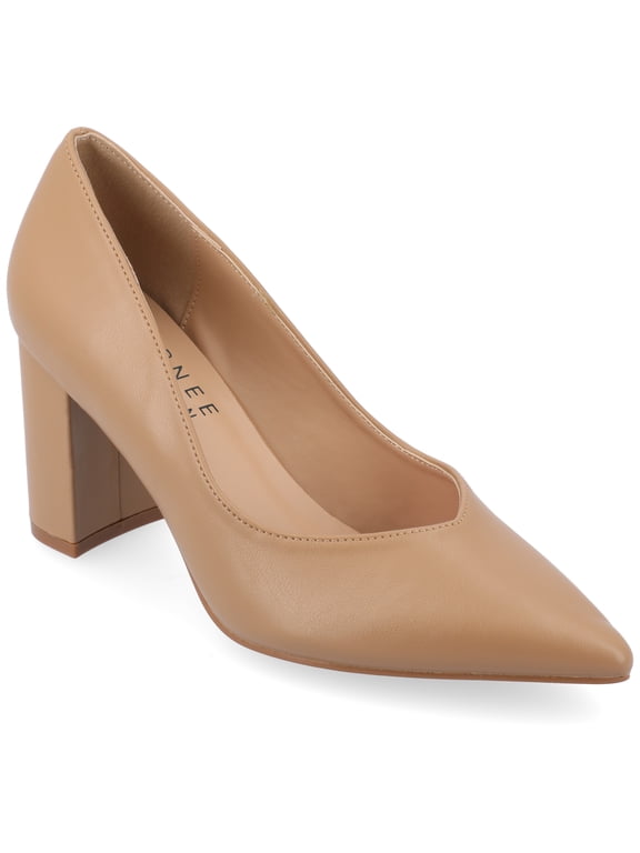 Women's Simonne SuperNatural Shades Wide Width Block Heel Pointed Toe Pumps