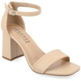 thumbnail image 1 of Journee Women's Valenncia SuperNatural Shades Open Square Toe Ankle Strap Sandals, 1 of 10