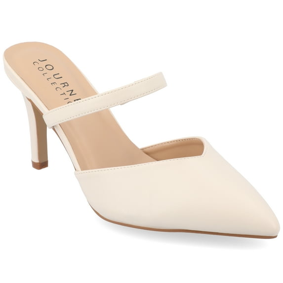 Journee Women's Yvon SuperNatural Shades Narrow Width Pointed Toe Mule Pumps