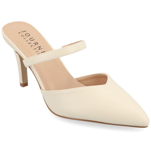 Journee Women's Yvon SuperNatural Shades Narrow Width Pointed Toe Mule Pumps