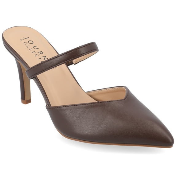 Journee Women's Yvon SuperNatural Shades Pointed Toe Mule Pumps