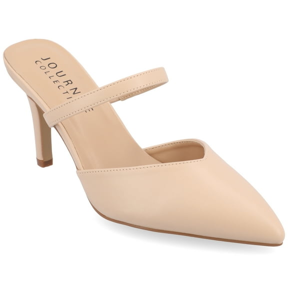 Journee Women's Yvon SuperNatural Shades Pointed Toe Mule Pumps