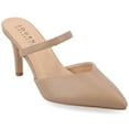 thumbnail image 1 of Journee Women's Yvon SuperNatural Shades Wide Width Pointed Toe Mule Pumps, 1 of 9