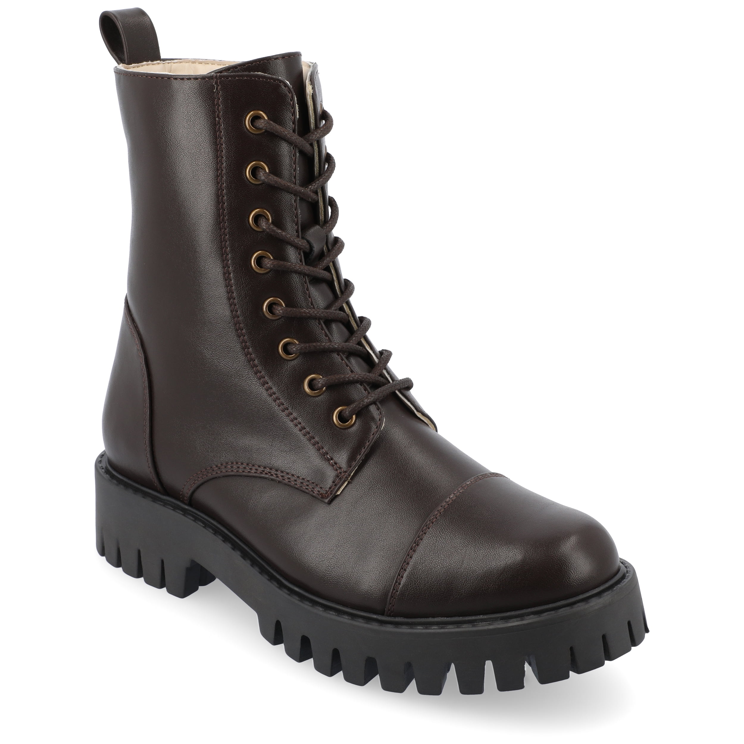 Journee Womens Aaley Combat Inside Zip Booties, Widths Available