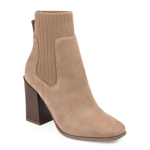 Journee Womens Adalia Pull On Stacked Heel Booties