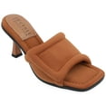 thumbnail image 1 of Journee Womens Addriel Mid Heel Open Toe Sandals, 1 of 9