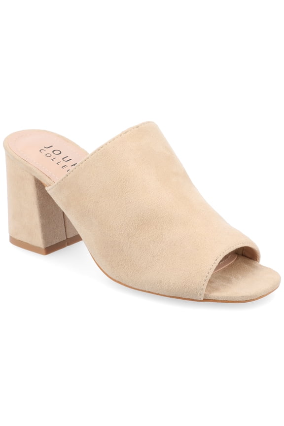 Womens Adelaide Peep Toe Slip On Block Heel Sandals, Widths Available