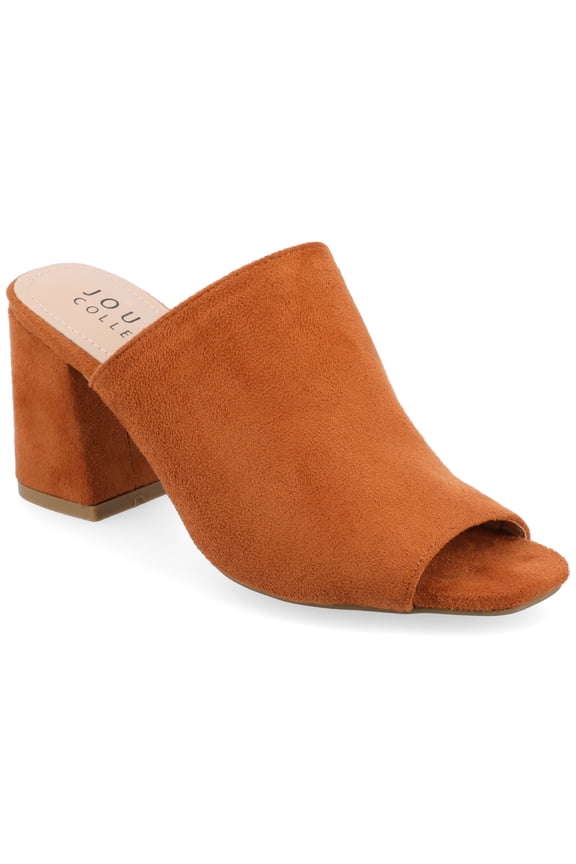 Womens Adelaide Peep Toe Slip On Block Heel Sandals, Widths Available