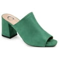 thumbnail image 1 of Journee Womens Adelaide Peep Toe Slip On Block Heel Sandals, Widths Available, 1 of 10