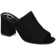 thumbnail image 1 of Journee Womens Adelaide Peep Toe Slip On Block Heel Sandals, Widths Available, 1 of 10
