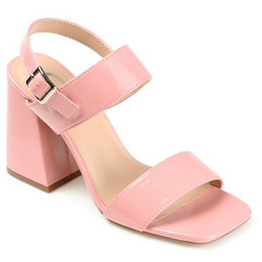 Journee Womens Adras Open Square Toe Block Heel Dress Sandals