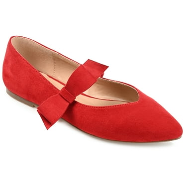 Journee Womens Aizlynn Ballet Pointed Toe Slip On Dress Flats, Widths Available