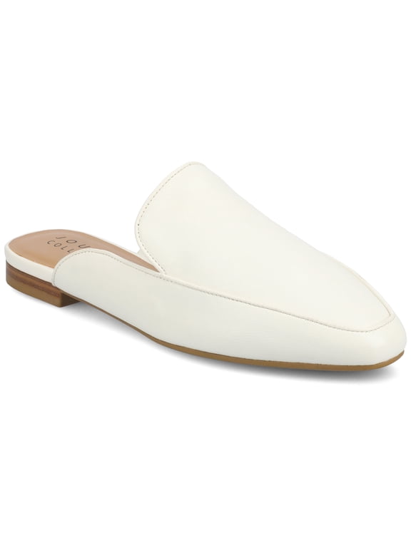Womens Akza Slip On Square Toe Mules Flats, Widths Available