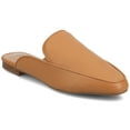 thumbnail image 1 of Journee Womens Akza Slip On Square Toe Mules Flats, Widths Available, 1 of 10