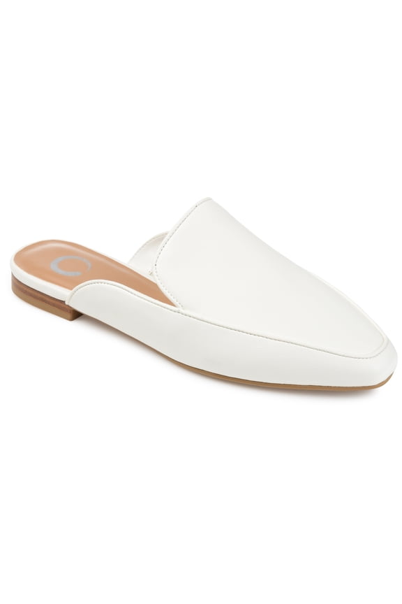 Womens Akza Slip On Square Toe Mules Flats, Widths Available