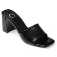 thumbnail image 1 of Journee Womens Alisia Open Square Toe Slip On Block Heel Dress Sandals, 1 of 9
