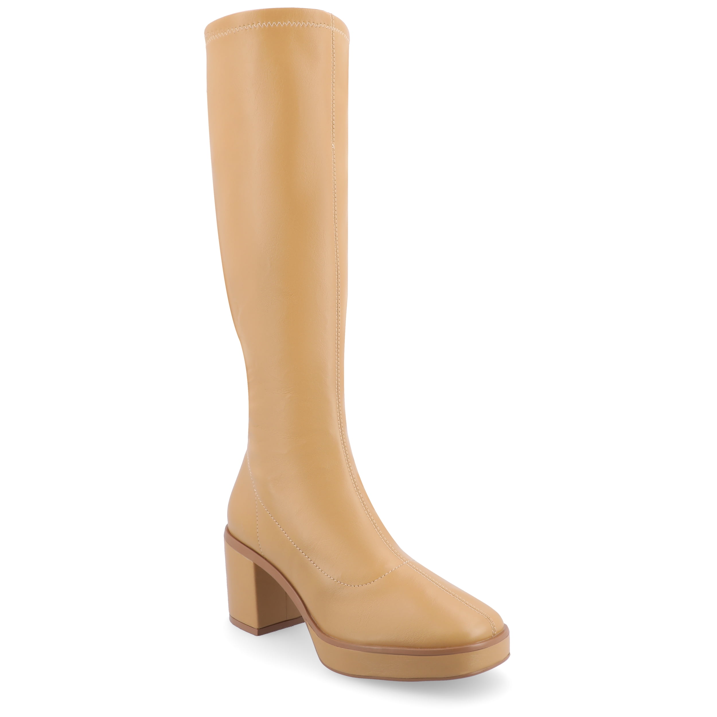 Journee Womens Alondra Platform Square Toe Boots