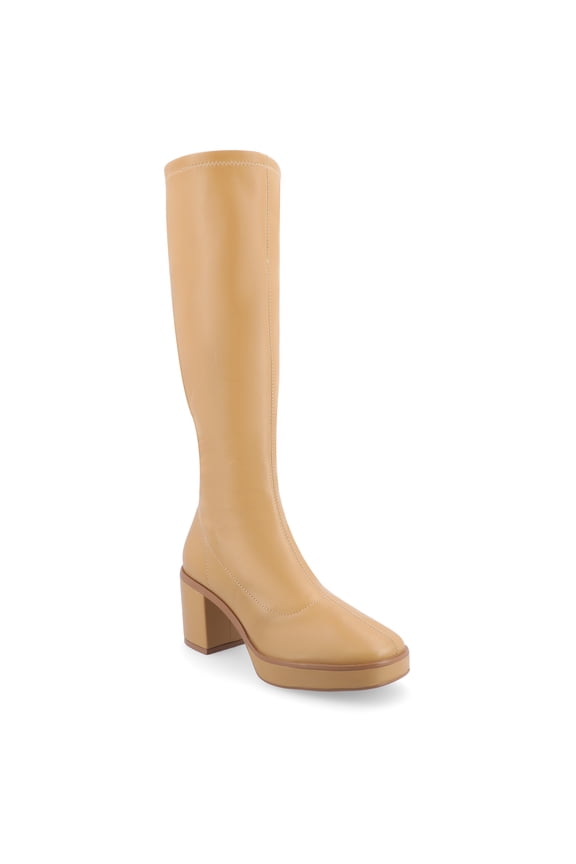 Womens Alondra Platform Square Toe Boots