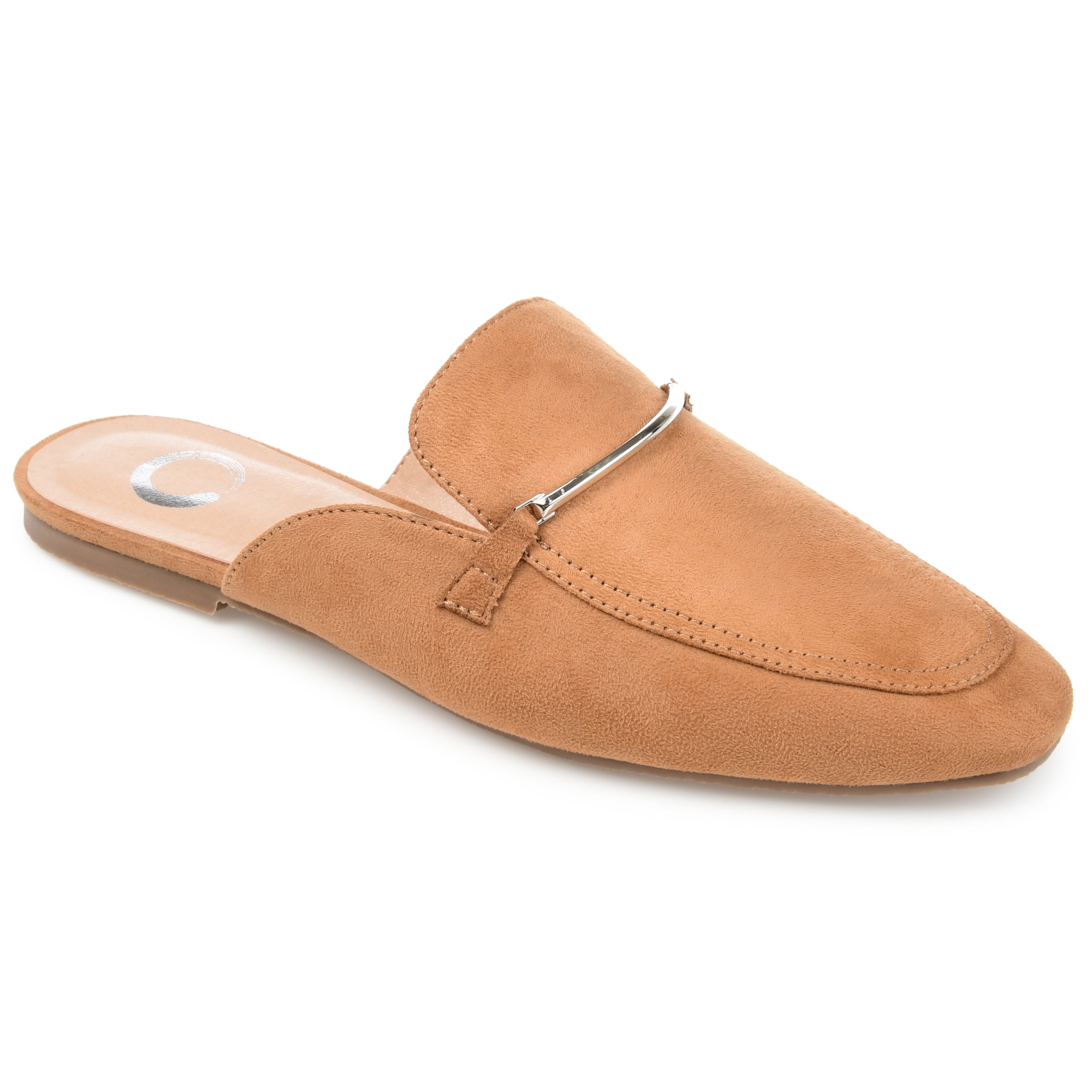 Journee Womens Ameena Slip On Square Toe Mules Flats