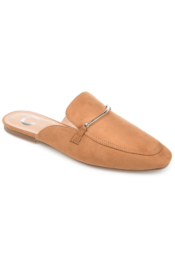 Womens Ameena Slip On Square Toe Mules Flats