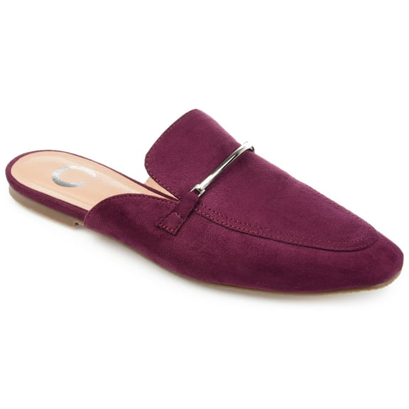 Journee Womens Ameena Slip On Square Toe Mules Flats