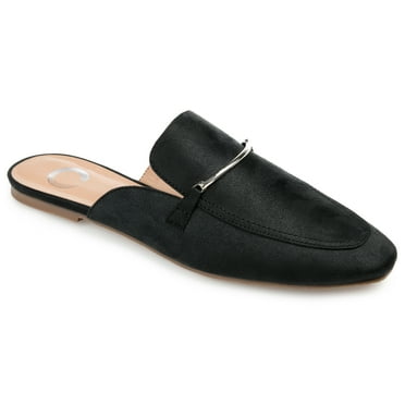 Journee Womens Ameena Slip On Square Toe Mules Flats