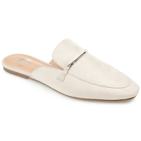 Journee Womens Ameena Slip On Square Toe Mules Flats