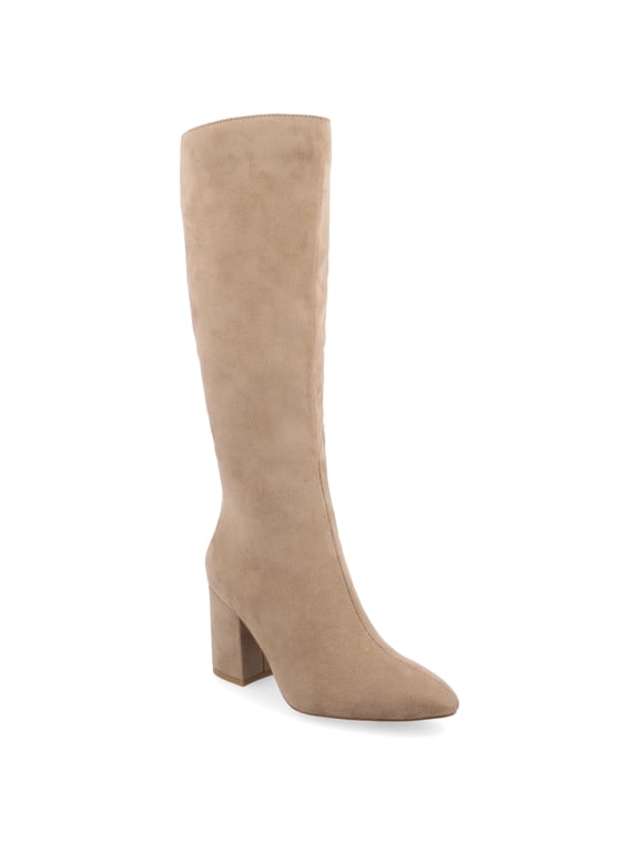 Womens Ameylia Tru Comfort Foam Wide Width Wide Calf Covered Block Heel Pointed Toe Boots
